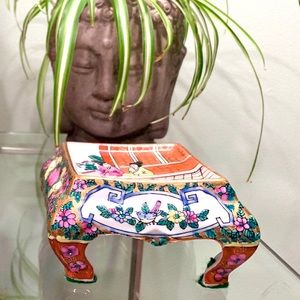 Antique Japanese Porcelain Geisha Jewelry Tray